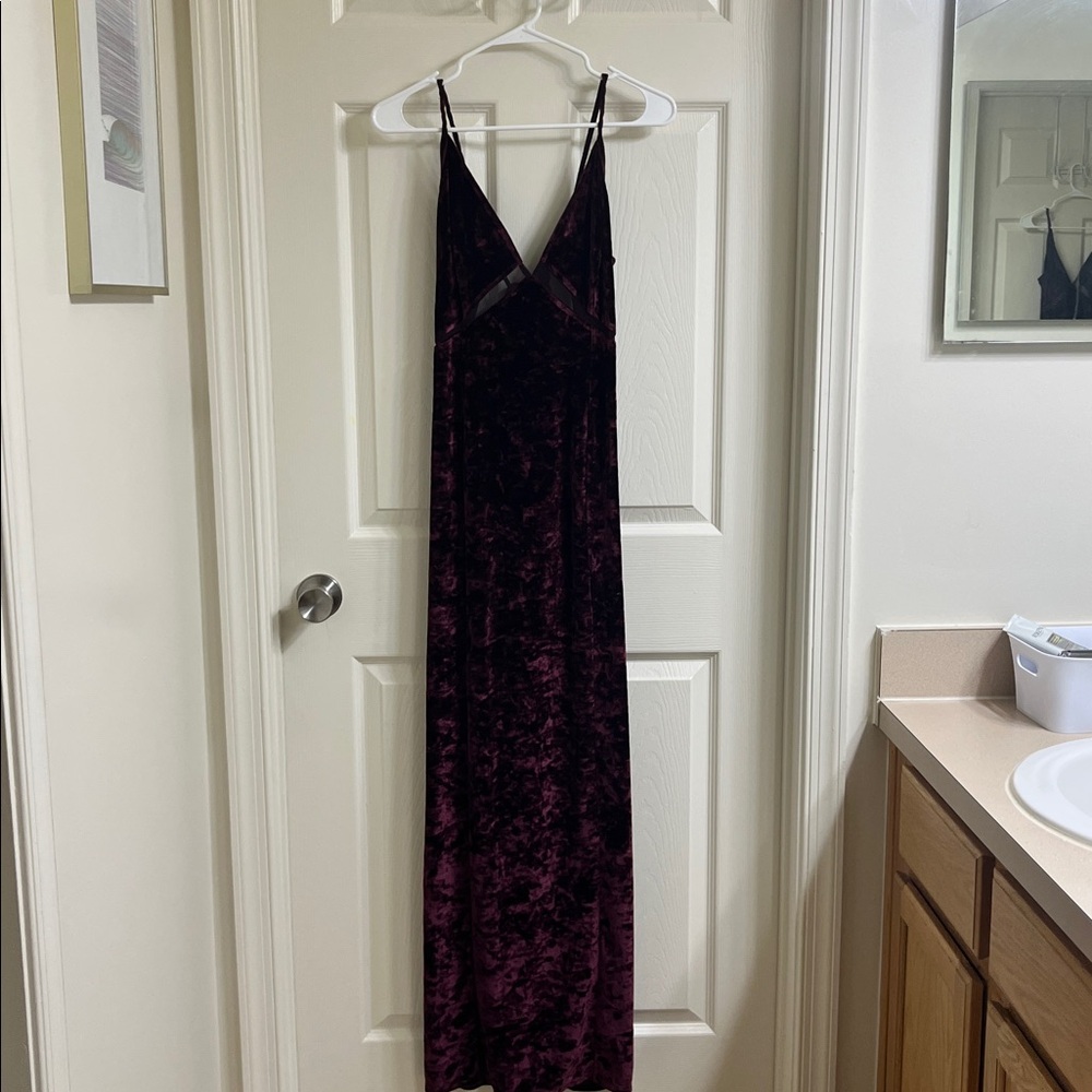 Free People Velvet Burgundy Dress
